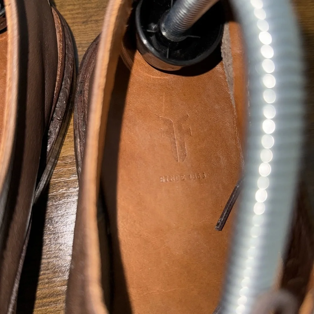 Frye Paul Bal Brown Leather Cap Toe Oxfords‎ Lace Up Shoes sz 8.5 D Classic